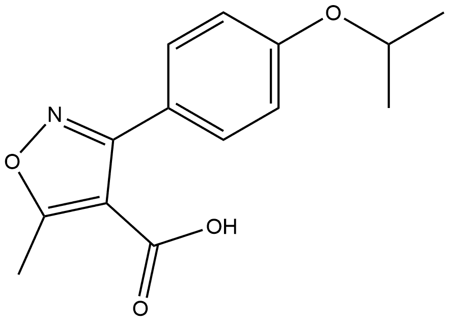 3-(4-Isopropoxyphenyl)-5-methylisoxazole-4-carboxylic Acid Structure