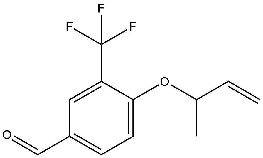 4-[(1-Methyl-2-propen-1-yl)oxy]-3-(trifluoromethyl)benzaldehyde Structure