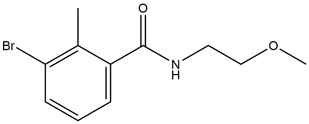 3-Bromo-N-(2-methoxyethyl)-2-methylbenzamide Structure