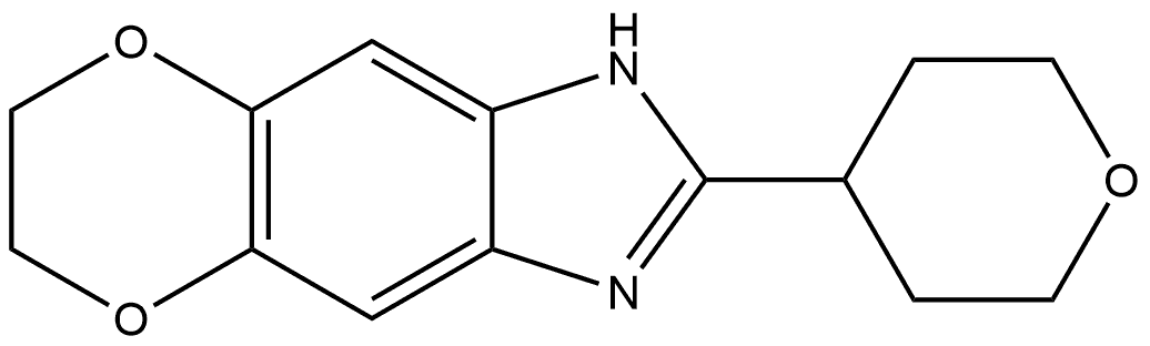 6,7-Dihydro-2-(tetrahydro-2H-pyran-4-yl)-1H-[1,4]dioxino[2,3-f]benzimidazole Structure