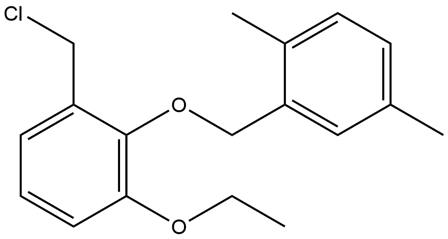 1-(Chloromethyl)-2-[(2,5-dimethylphenyl)methoxy]-3-ethoxybenzene Structure