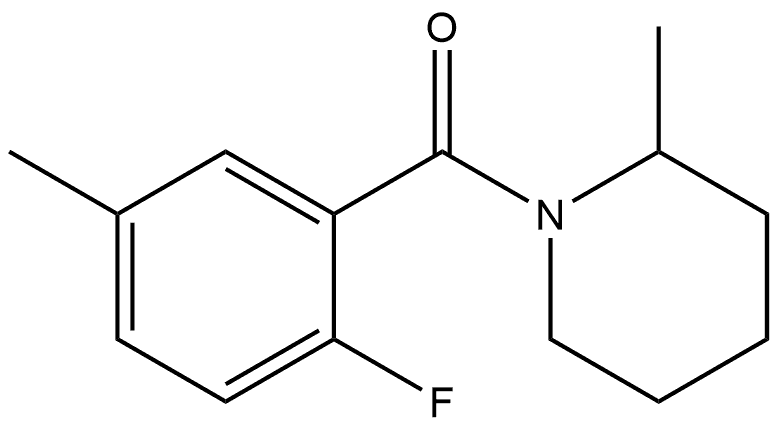 (2-Fluoro-5-methylphenyl)(2-methyl-1-piperidinyl)methanone Structure