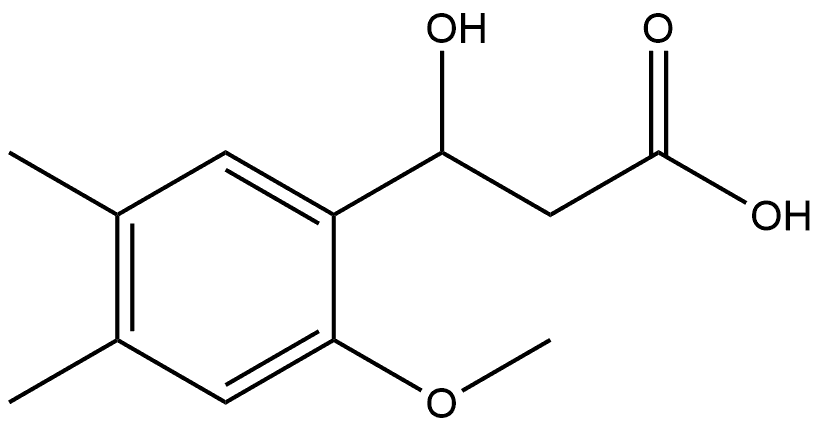 β-Hydroxy-2-methoxy-4,5-dimethylbenzenepropanoic acid Structure