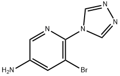 3-Pyridinamine, 5-bromo-6-(4H-1,2,4-triazol-4-yl)- Structure