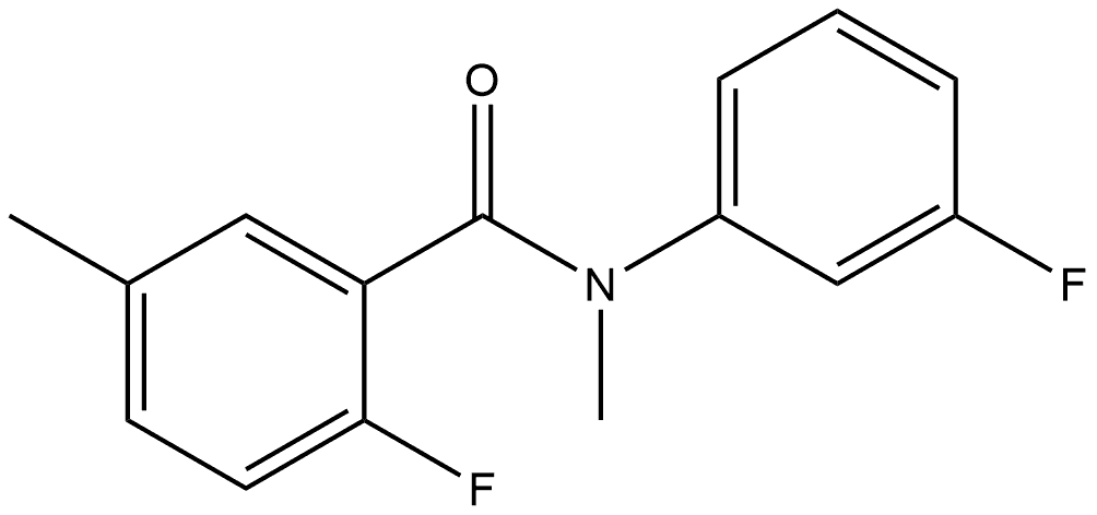 2-Fluoro-N-(3-fluorophenyl)-N,5-dimethylbenzamide Structure