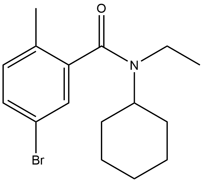 5-Bromo-N-cyclohexyl-N-ethyl-2-methylbenzamide Structure