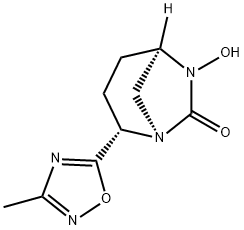 (1R,2S,5R)-6-Hydroxy-2-(3-methyl-1,2,4-oxadiazol-5-yl)-1,6-diazabicyclo[3.2.1]octan-7-one Structure