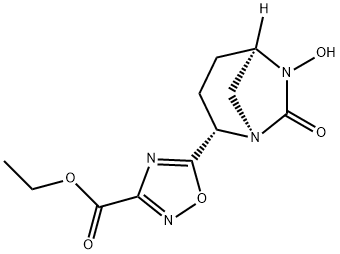 Ethyl 5-[(1R,2S,5R)-6-hydroxy-7-oxo-1,6-diazabicyclo[3.2.1]oct-2-yl]-1,2,4-oxadiazole-3-carboxylate Structure