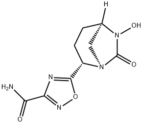 5-[(1R,2S,5R)-6-Hydroxy-7-oxo-1,6-diazabicyclo[3.2.1]oct-2-yl]-1,2,4-oxadiazole-3-carboxamide Structure