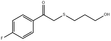 Ethanone, 1-(4-fluorophenyl)-2-[(3-hydroxypropyl)thio]- Structure