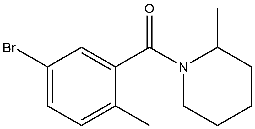 (5-Bromo-2-methylphenyl)(2-methyl-1-piperidinyl)methanone Structure