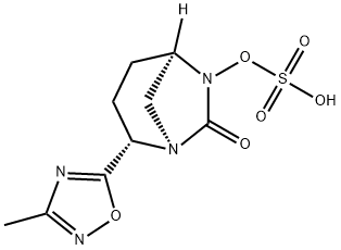 (1R,2S,5R)-2-(3-Methyl-1,2,4-oxadiazol-5-yl)-7-oxo-1,6-diazabicyclo[3.2.1]oct-6-yl hydrogensulfate Structure