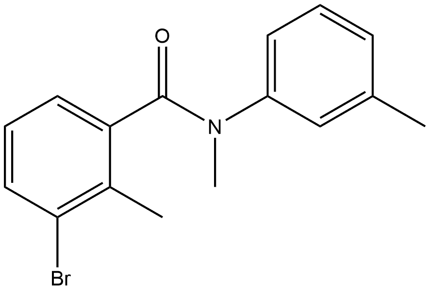 3-Bromo-N,2-dimethyl-N-(3-methylphenyl)benzamide Structure