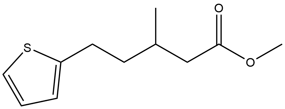 2-Thiophenepentanoic acid, β-methyl-, methyl ester Structure