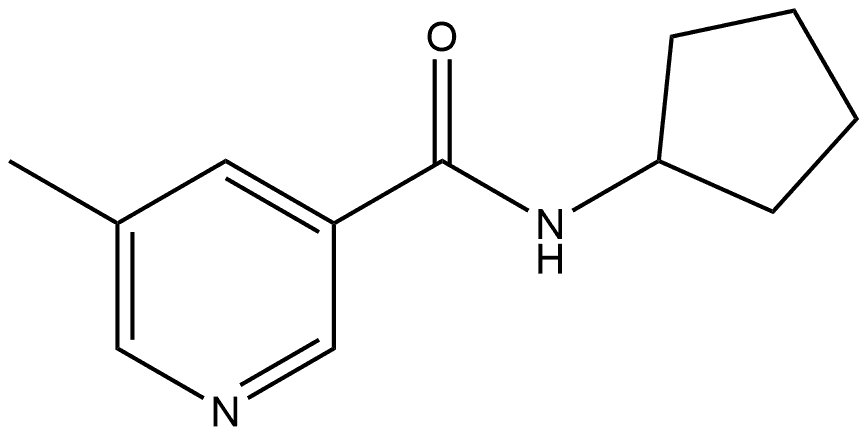 N-Cyclopentyl-5-methyl-3-pyridinecarboxamide 구조식 이미지