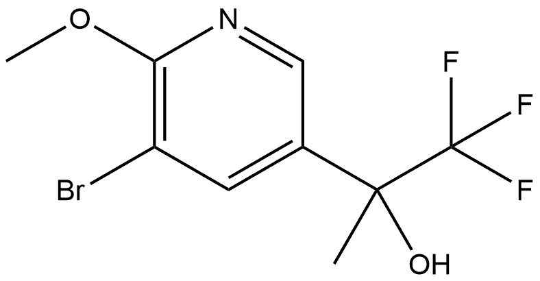 5-Bromo-6-methoxy-α-methyl-α-(trifluoromethyl)-3-pyridinemethanol Structure