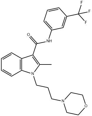 1H-Indole-3-carboxamide, 2-methyl-1-[3-(4-morpholinyl)propyl]-N-[3-(trifluoromethyl)phenyl]- Structure