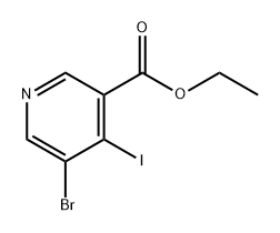 3-Pyridinecarboxylic acid, 5-bromo-4-iodo-, ethyl ester Structure