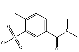 5-(Dimethylcarbamoyl)-2,3-dimethylbenzene-1-sulfonyl chloride Structure