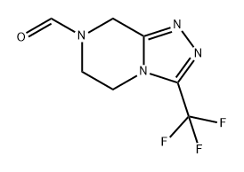 1,2,4-Triazolo[4,3-a]pyrazine-7(8H)-carboxaldehyde, 5,6-dihydro-3-(trifluoromethyl)- Structure