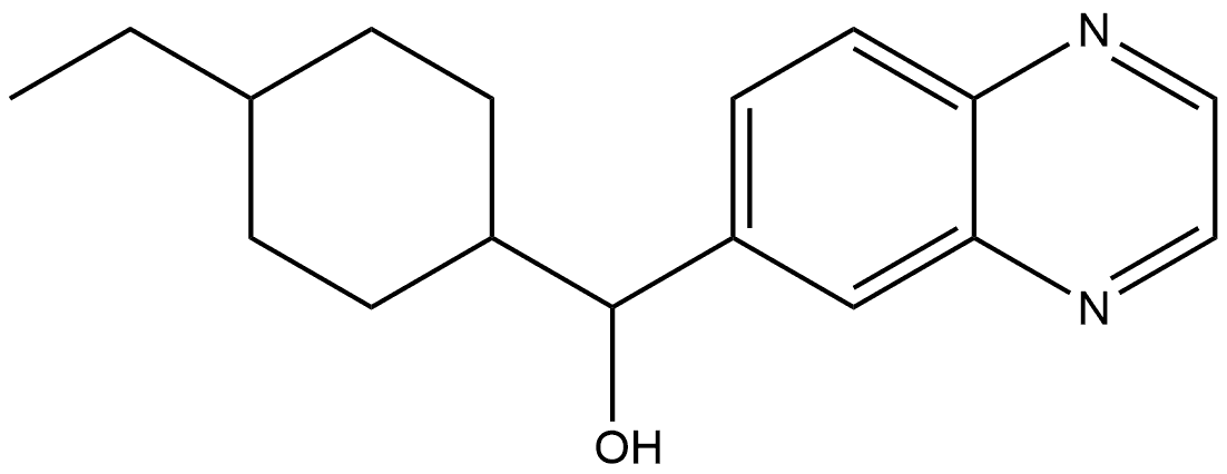 α-(4-Ethylcyclohexyl)-6-quinoxalinemethanol Structure