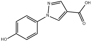 1-(4-Hydroxyphenyl)pyrazole-4-carboxylic acid Structure