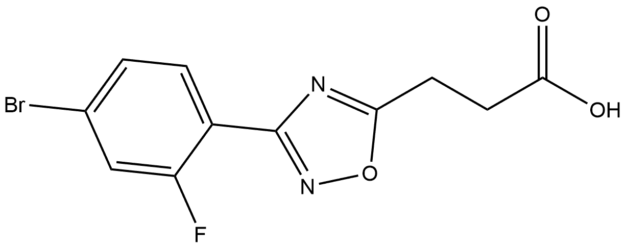 3-(4-Bromo-2-fluorophenyl)-1,2,4-oxadiazole-5-propanoic acid Structure