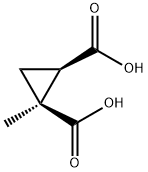 1,2-Cyclopropanedicarboxylic acid, 1-methyl-, (1S,2R)- Structure