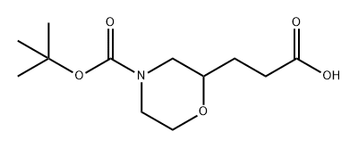 2-Morpholinepropanoic acid, 4-[(1,1-dimethylethoxy)carbonyl]- Structure