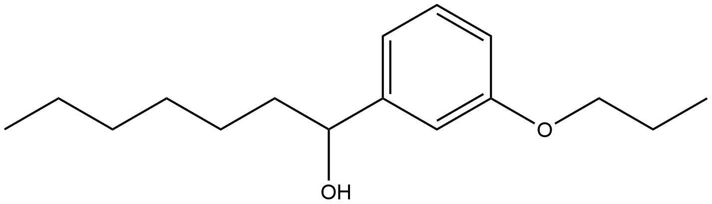 α-Hexyl-3-propoxybenzenemethanol Structure