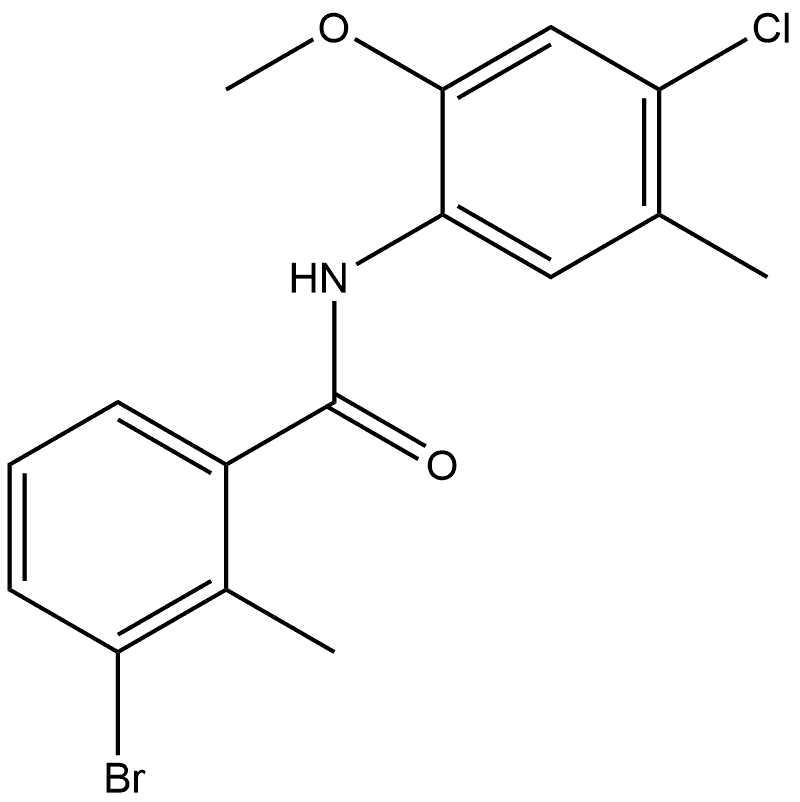 3-Bromo-N-(4-chloro-2-methoxy-5-methylphenyl)-2-methylbenzamide Structure