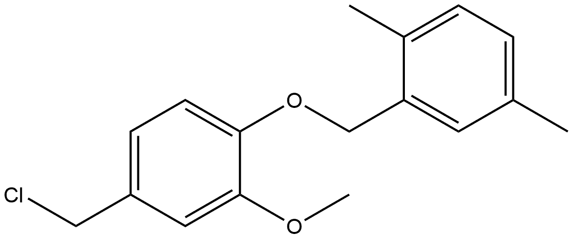 Benzene, 4-(chloromethyl)-1-[(2,5-dimethylphenyl)methoxy]-2-methoxy- Structure