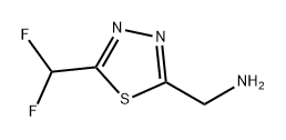 1,3,4-Thiadiazole-2-methanamine, 5-(difluoromethyl)- 구조식 이미지