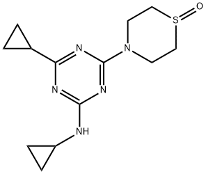 1,3,5-Triazin-2-amine, N,4-dicyclopropyl-6-(1-oxido-4-thiomorpholinyl)- Structure