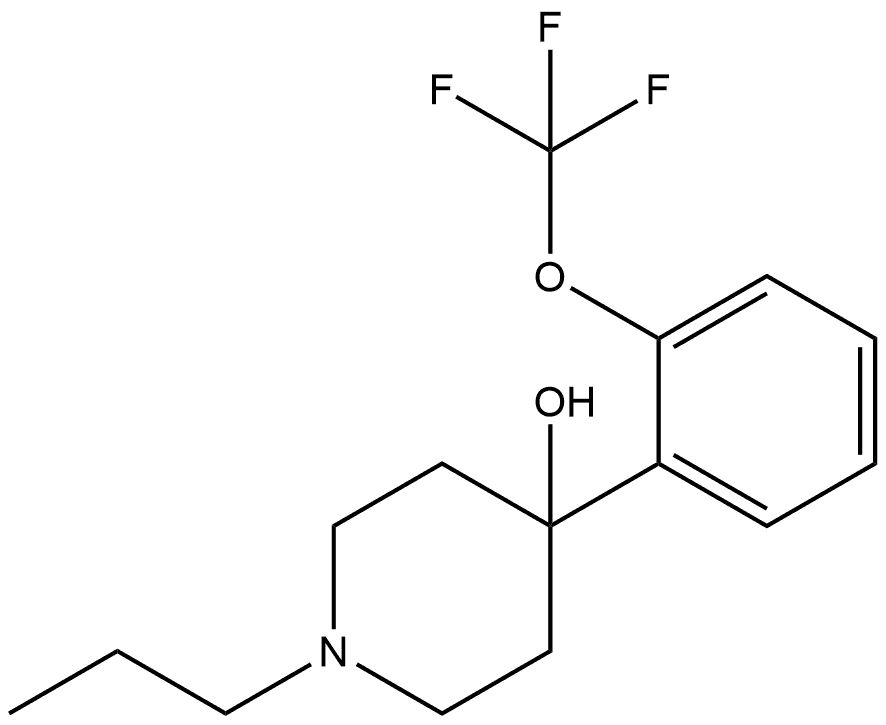 1-Propyl-4-[2-(trifluoromethoxy)phenyl]-4-piperidinol Structure