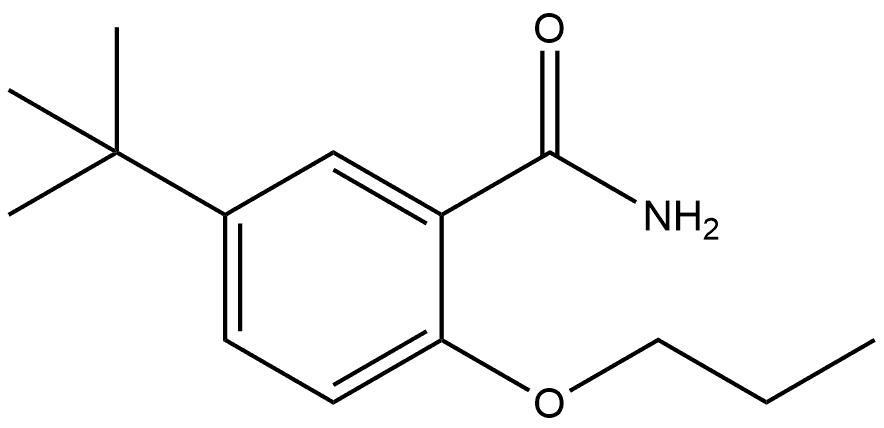 5-(1,1-Dimethylethyl)-2-propoxybenzamide Structure