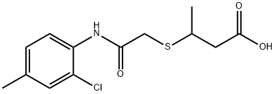 3-({[(2-chloro-4-methylphenyl)carbamoyl]methyl}s
ulfanyl)butanoic acid 구조식 이미지