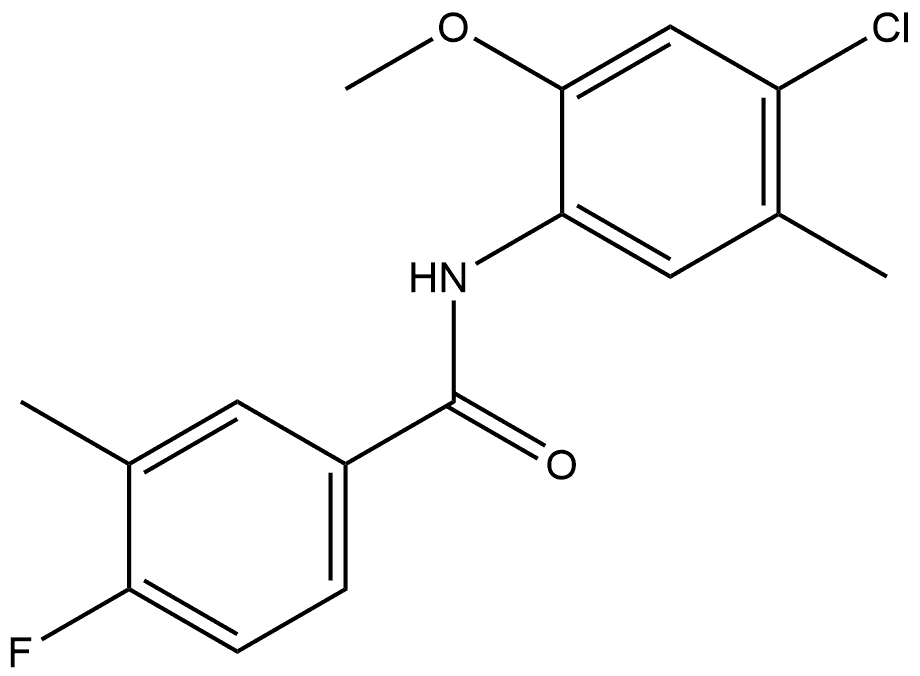 N-(4-Chloro-2-methoxy-5-methylphenyl)-4-fluoro-3-methylbenzamide Structure