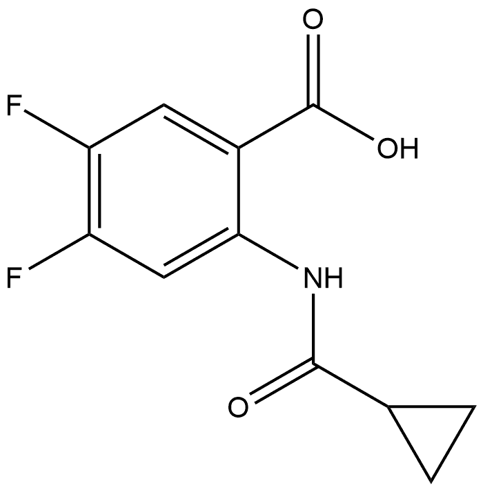 2-[(Cyclopropylcarbonyl)amino]-4,5-difluorobenzoic acid Structure