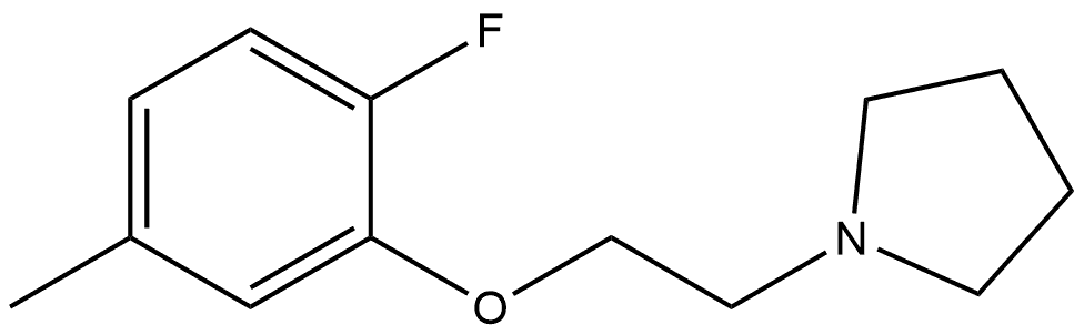 1-[2-(2-Fluoro-5-methylphenoxy)ethyl]pyrrolidine Structure