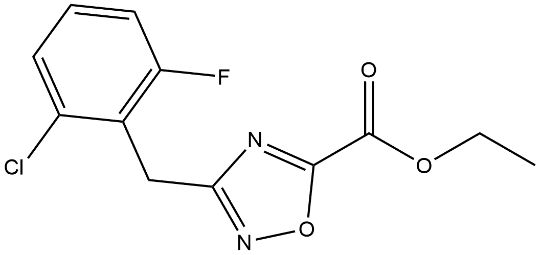 Ethyl 3-(2-Chloro-6-fluorobenzyl)-1,2,4-oxadiazole-5-carboxylate Structure