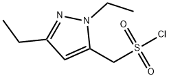 1H-Pyrazole-5-methanesulfonyl chloride, 1,3-diethyl- Structure