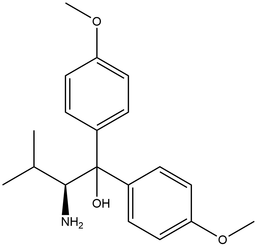 Benzenemethanol, α-[(1S)-1-amino-2-methylpropyl]-4-methoxy-α-(4-methoxyphenyl)- Structure