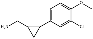 Cyclopropanemethanamine, 2-(3-chloro-4-methoxyphenyl)- Structure