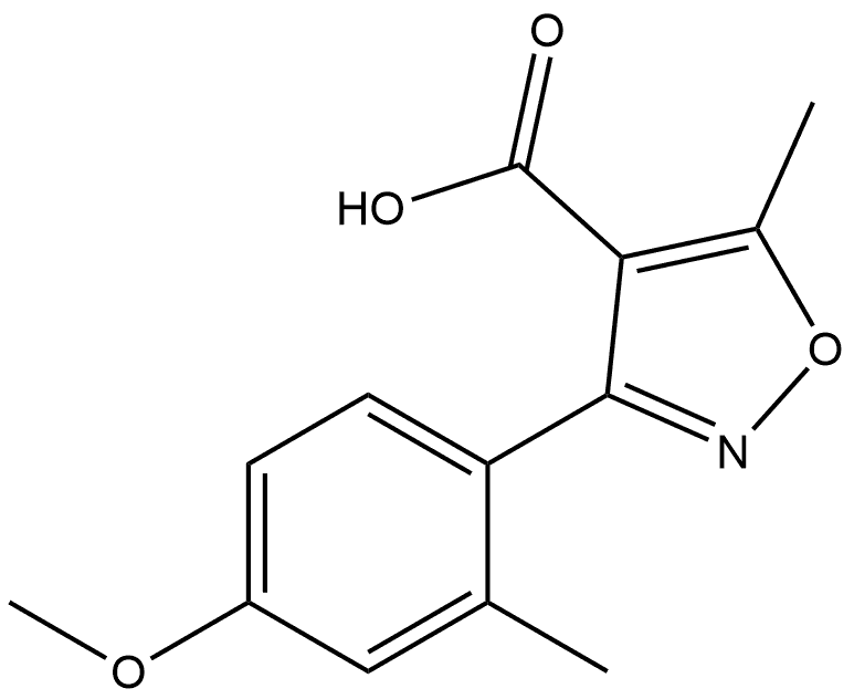 3-(4-Methoxy-2-methylphenyl)-5-methylisoxazole-4-carboxylic Acid Structure