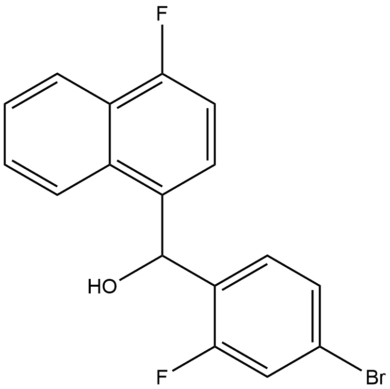 α-(4-Bromo-2-fluorophenyl)-4-fluoro-1-naphthalenemethanol Structure