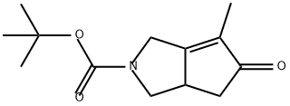 Cyclopenta[c]pyrrole-2(1H)-carboxylic acid, 3,5,6,6a-tetrahydro-4-methyl-5-oxo-, 1,1-dimethylethyl ester Structure