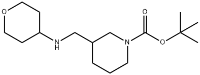 1,1-Dimethylethyl 3-[[(tetrahydro-2H-pyran-4-yl)amino]methyl]-1-piperidinecarboxylate Structure