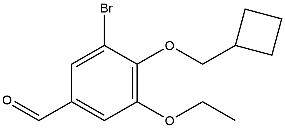 3-Bromo-4-(cyclobutylmethoxy)-5-ethoxybenzaldehyde Structure