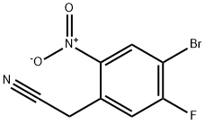 2-(4-bromo-5-fluoro-2-nitrophenyl)acetonitrile 구조식 이미지